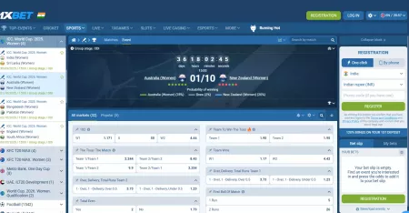 1xbet icc womens cricket world cup 2025 group stage betting